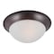 Maxim Lighting Essentials 1-Light 12" Wide Oil Rubbed Bronze Flush Mount Light 5850FTOI - alternate 2
